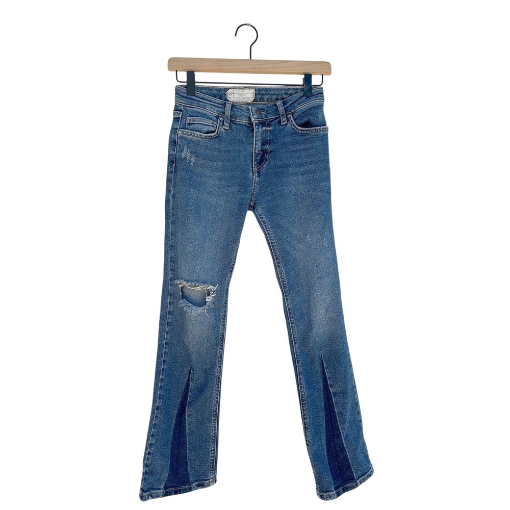 Free People Distressed‎ Flare Jeans – Split Hem- Women's Size 24